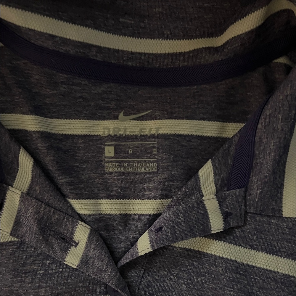 Nike Women’s Dri-FIT Heathered Purple Stripe Polo